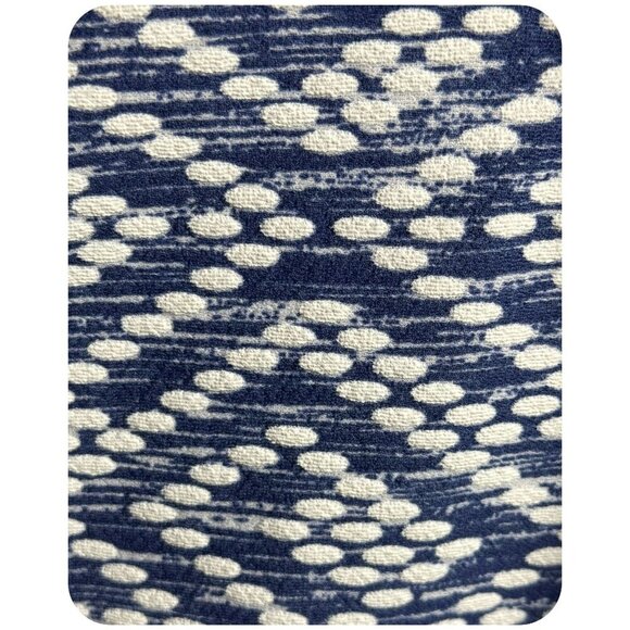 Signature by Robbie Bee Dress Blue White Textured Print Bell Sleeves Womens XL - Picture 5 of 8